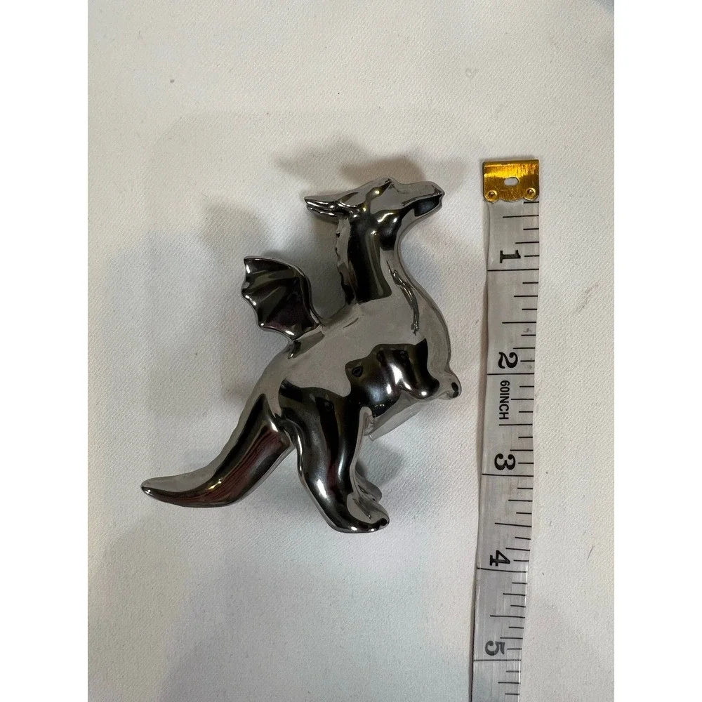 Silver Dragon Salt and Pepper Shakers Heavy Metal Vintage